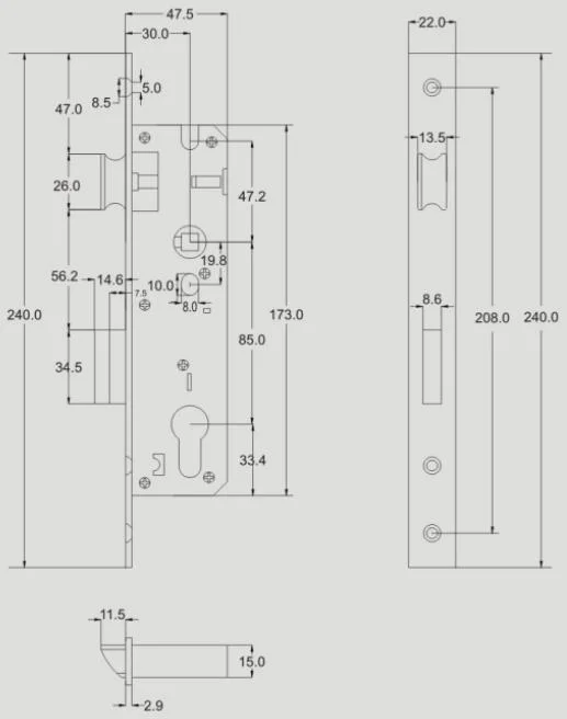 door lock body