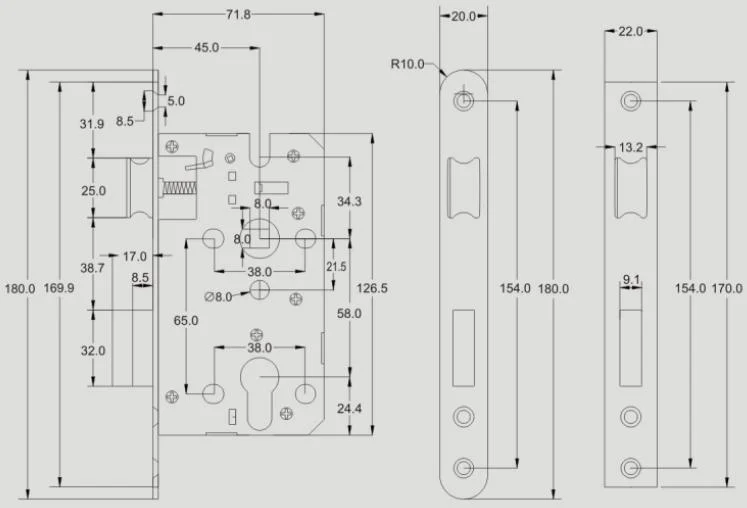 best quality stainless steel door lock body