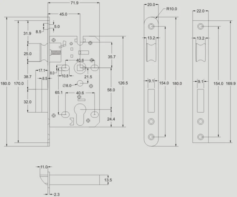 stainless steel door lock body factory