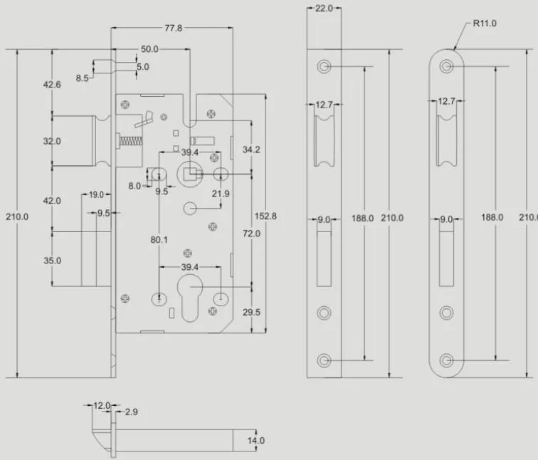 door lock body