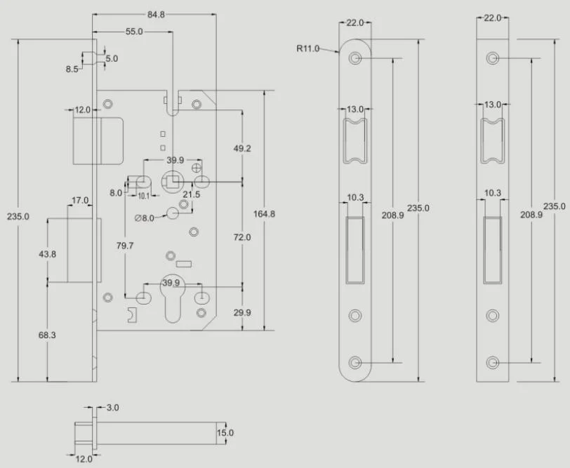 door lock body