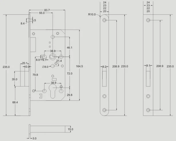door lock body