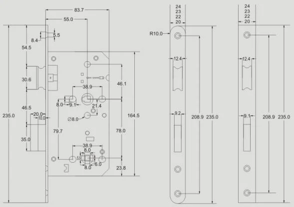 mortise lock body
