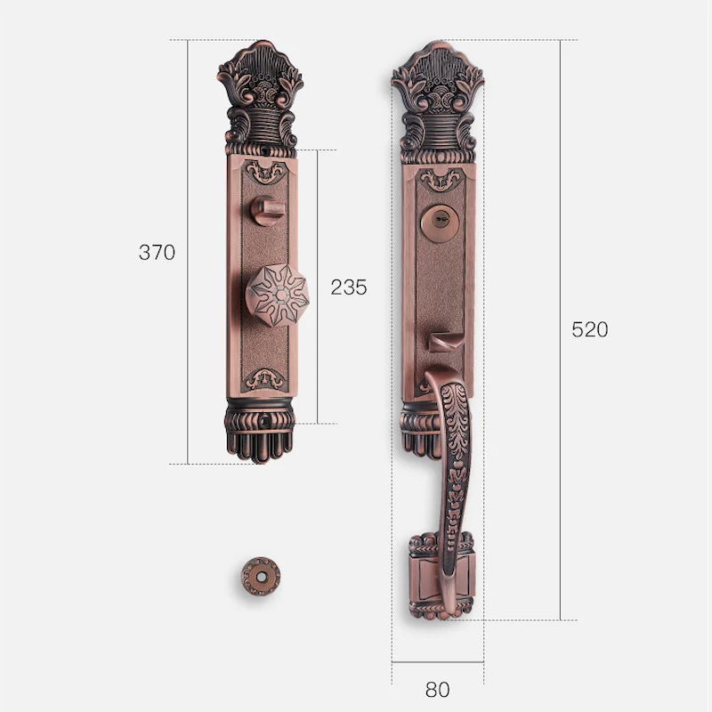 exterior door lock and handle set